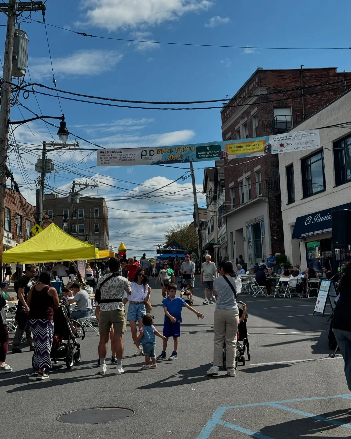 The Rotary table at the Pleasantville block party