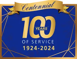 Centennial badge: 100 years of service, 1924 to 2024