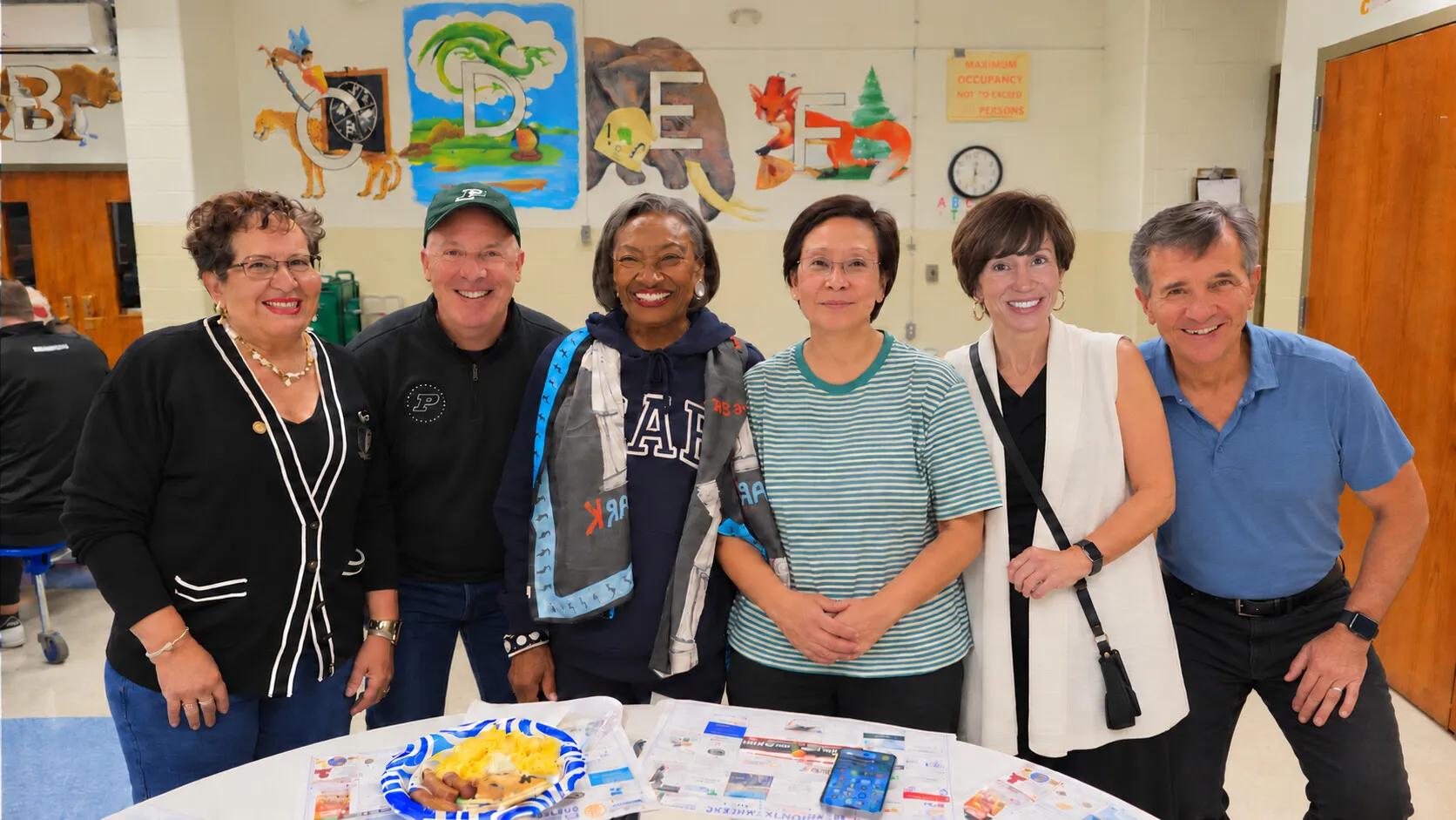 Susan Lara, Superintendent Eric Lutinski, Senate Majority Leader Andrea Stewart-Cousins, Marlene Canapi, Margaret Cunzio and Dr. Donald Antonecchia at the Pancake Breakfast